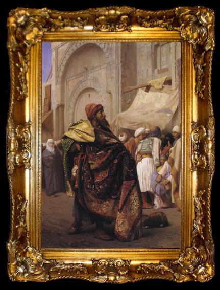 framed  Jean - Leon Gerome The Carpet Merchant of Cairo, ta009-2